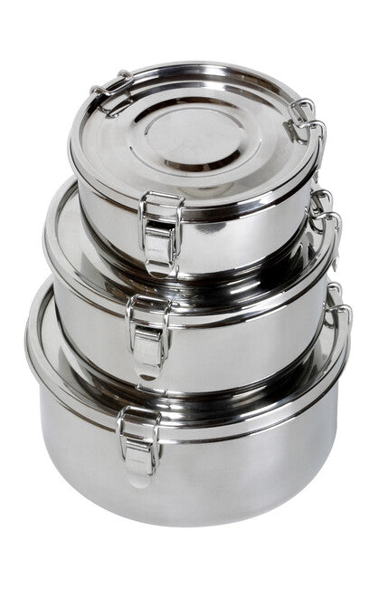 BasicNature Stainless Steel Food Container, 0.5 L