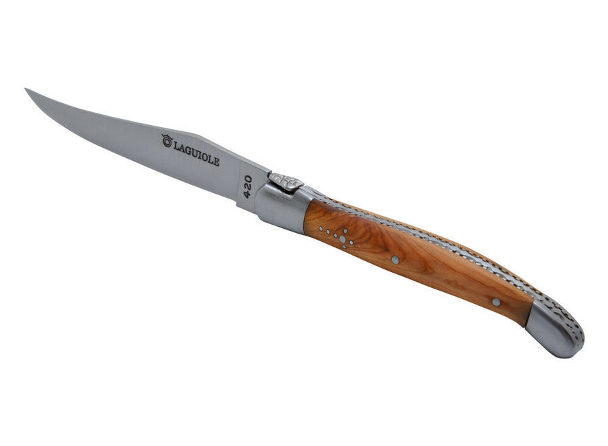 Laguiole DUB124 6-Piece Steak Knife Set with Juniper Wood Handle