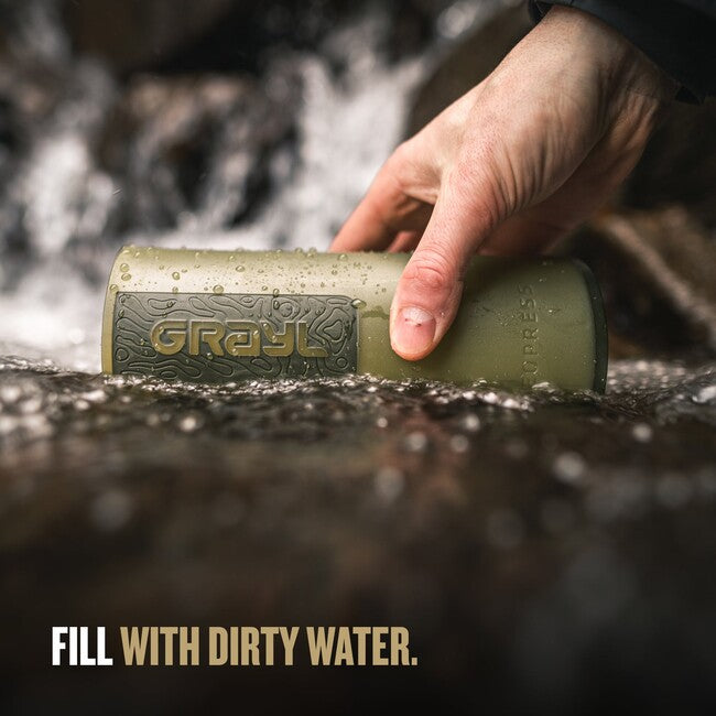 GRAYL GeoPress Purifier Water Bottle, Olive Drab