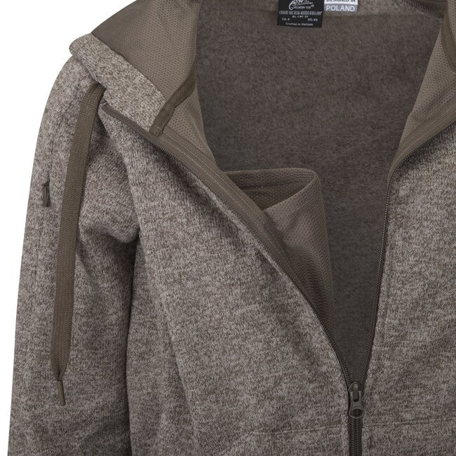 Helikon-Tex Covert Tactical Fleece Hoodie (Full Zip), Melange Blue