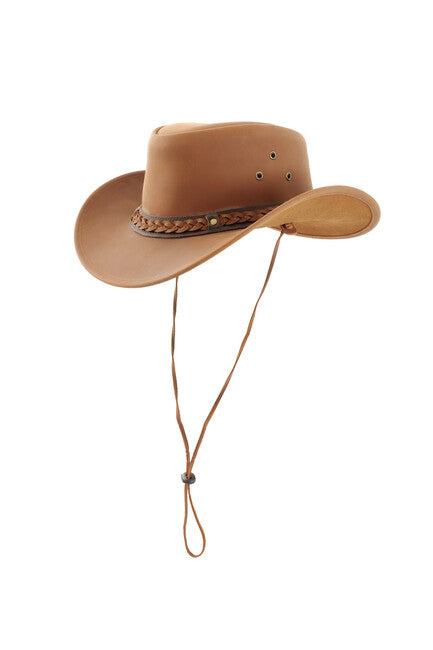 Origin Outdoors Cattleman Leather Hat, Brown