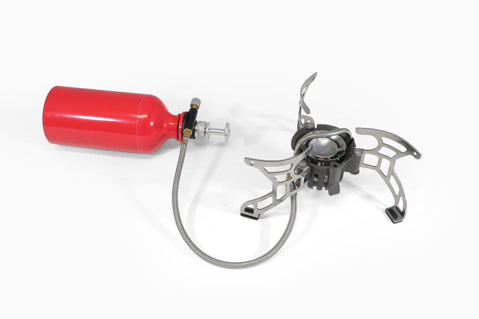 Origin Outdoors Rugged Multifuel Compact Multifuel Camping Stove with Fuel Bottle and Tool Kit