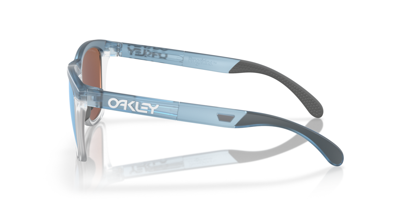 Oakley FROGSKINS RANGE Sunglasses, Trans Stonewash/Clear Frame, Prizm Deep Water Polarized Lenses, 55