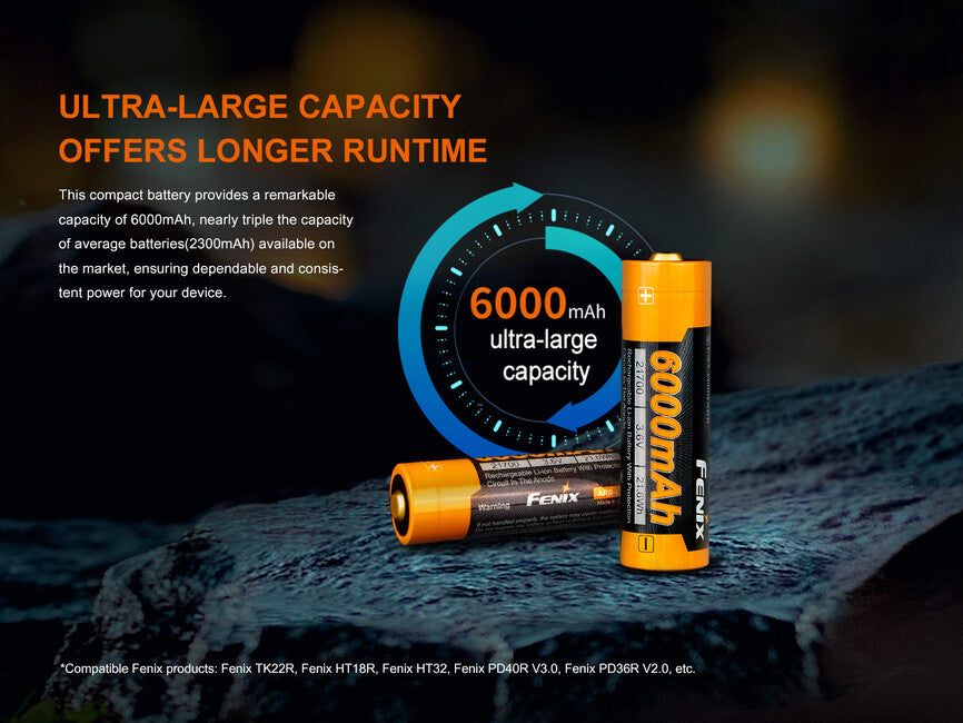 Fenix Rechargeable Battery 21700 6000 mAh Li-Ion