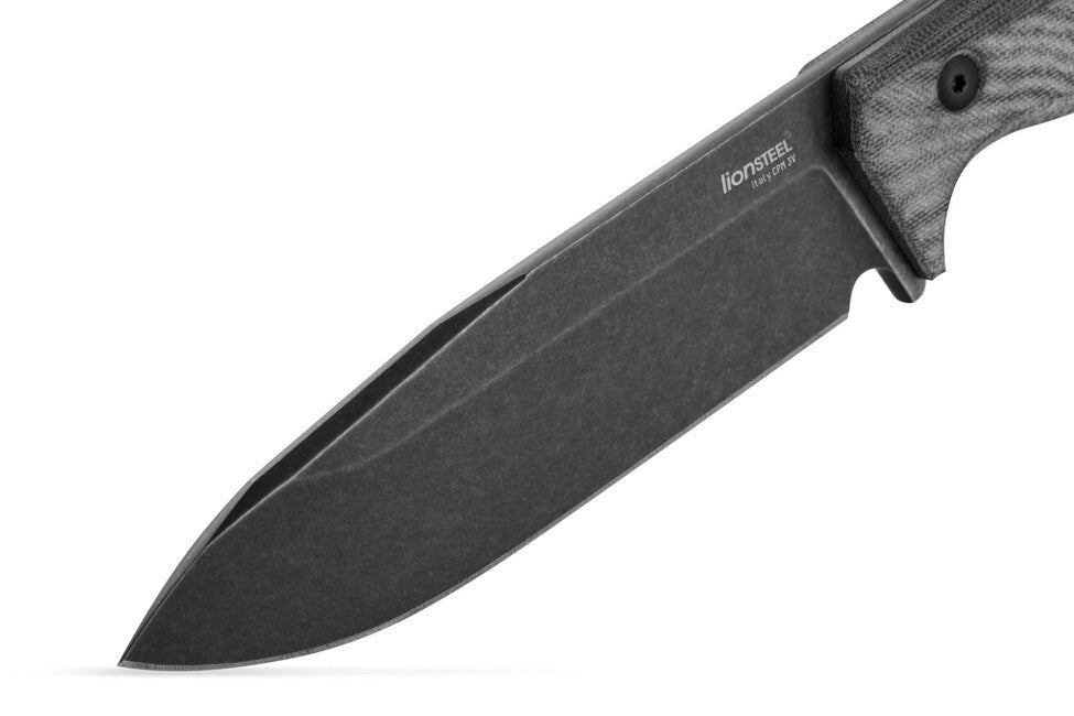 Lionsteel T6B CVB Long Dagger, CPM 3V, Micarta Handle, Old Black