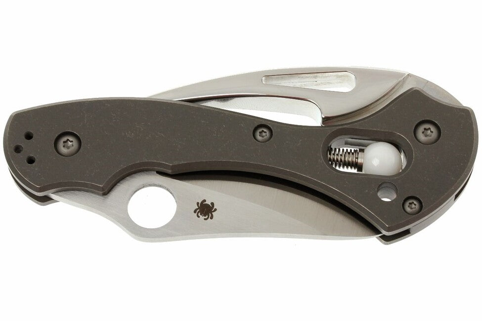 Spyderco Tusk Folding Knife 6cm, Grey, Titanium