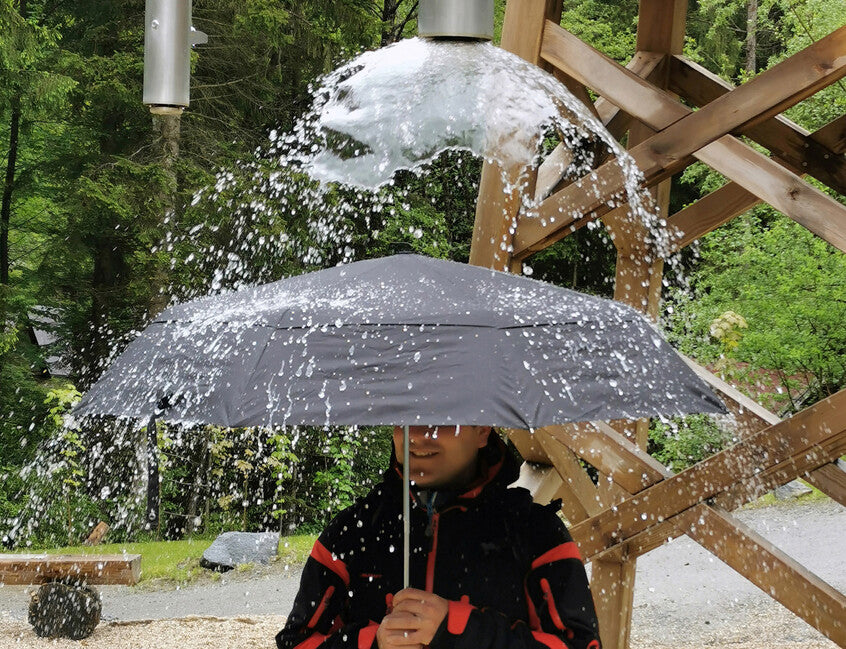 Origin Outdoors Wind-Trek Windproof Compact Umbrella with Fiberglass Poles and Teflon Coating L, Black