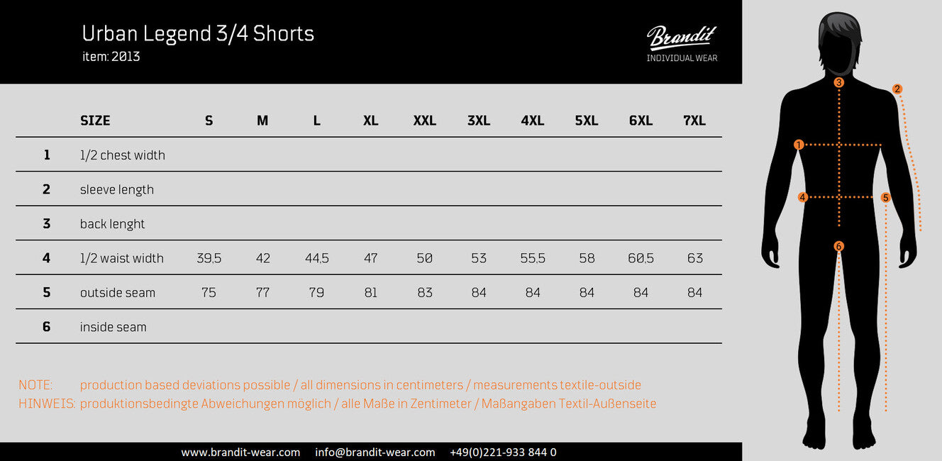 Brandit Urban Legend 3/4 Shorts, Dark Camo