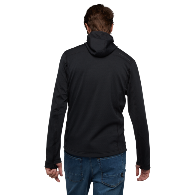 Black Diamond Coefficient Women's Men's Fleece Hoodie, Black