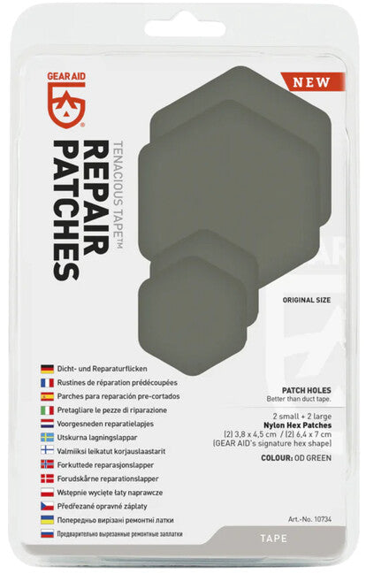GearAid Tenacious Tape Opravné záplaty zelené 4 kusy