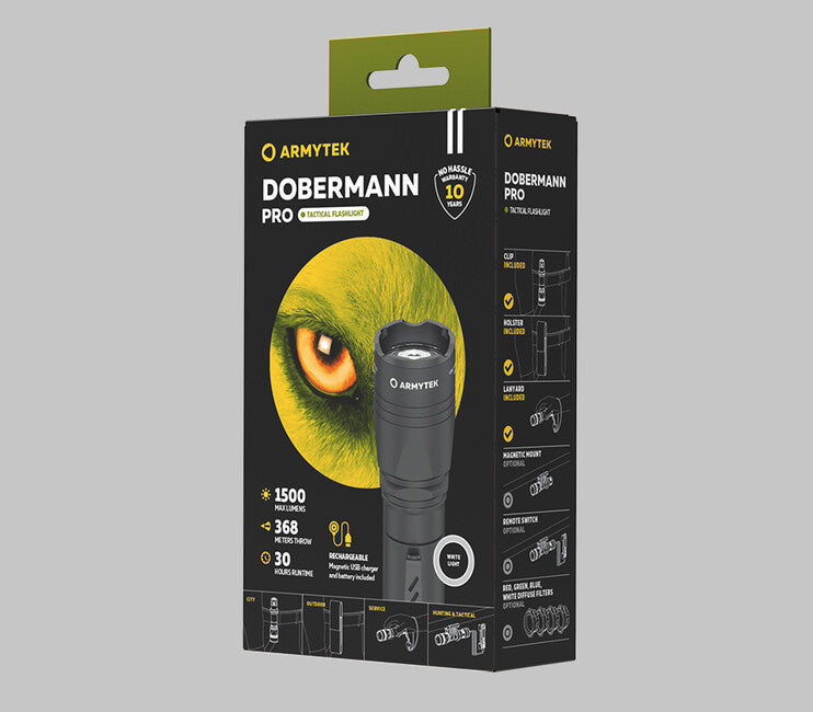 ArmyTek Dobermann Pro White LED Flashlight 1400 lm 114 g