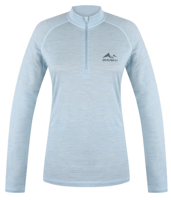 HUSKY Merino Long Sleeve Shirt Merow Zips L, Faded Mint