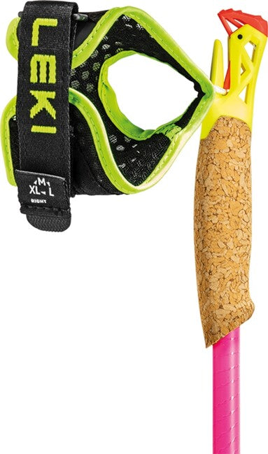 LEKI Ultratrail FX.One Superlite Trail Running Poles, Neon Pink - Neon Yellow - Natural Carbon