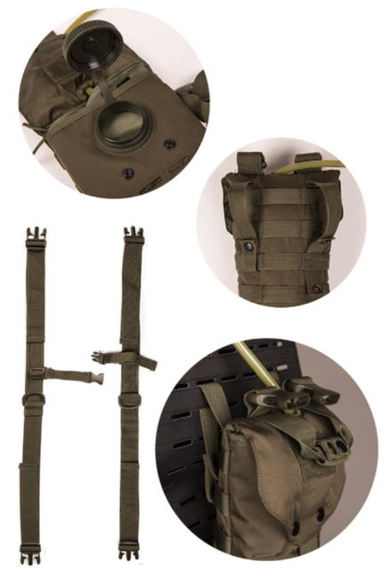Mil-Tec Laser Cut Hydration Backpack 2.5L, Olive