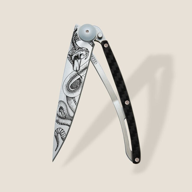 Deejo Tattoo Fiber Snake Folding Knife