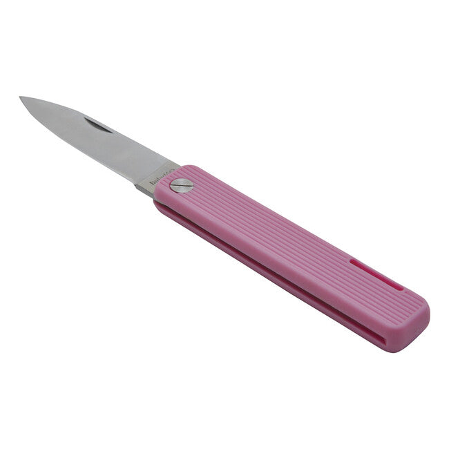 Baladeo ECO354 Papagayo Pocket Knife, 7.5 cm Blade, 420 Steel, Pink TPE Handle