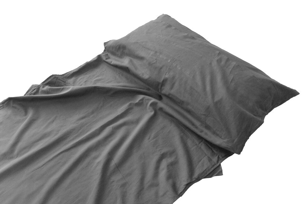 Origin Outdoors Sleeping Bag Liner, Cotton, Rectangular, Anthracite