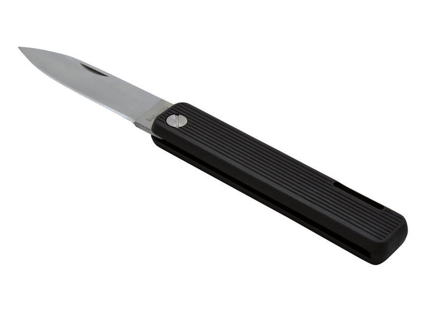 Baladeo ECO350 Papagayo Pocket Knife, 7.5cm Blade, 420 Steel, Black TPE Handle
