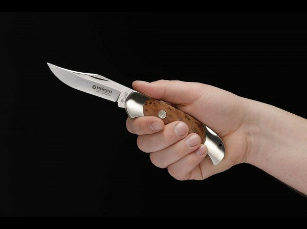 Böker Optima Folding Knife, 9 cm, Thuja Wood