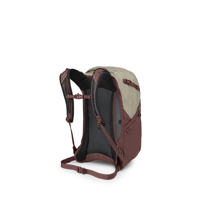 OSPREY Tropos City Backpack, Sawdust Tan/Raisin Red