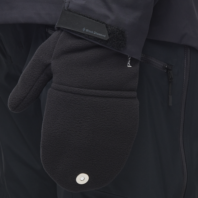 Black Diamond Windweight Mitt Softshell Gloves, Black