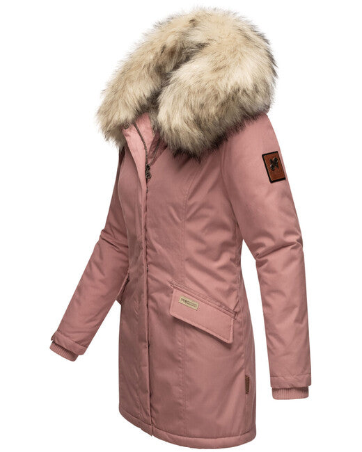 Navahoo Women's Winter Jacket Cristal with Hood and Fur