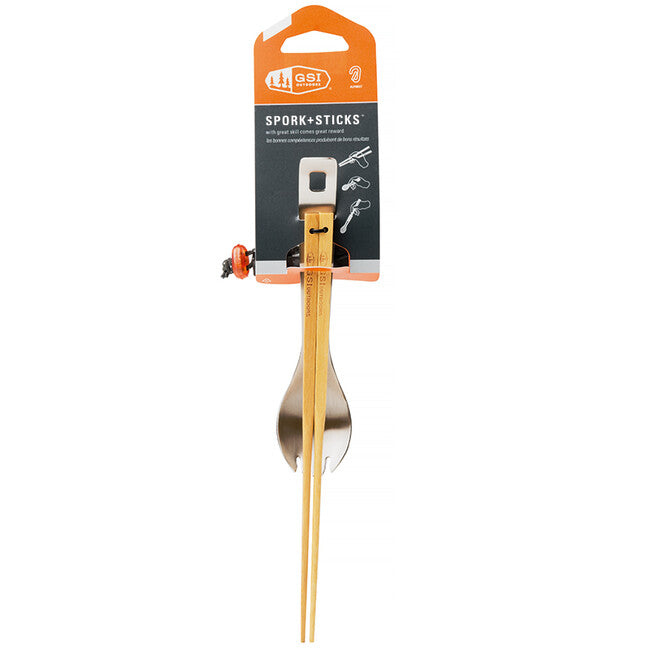 GSI Outdoors Glacier Stainless Steel Spork with Wooden Handles