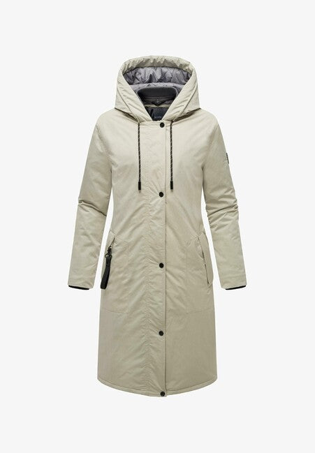 Marikoo Ledalaa Women's Winter Parka with Hood, Pebble Grey