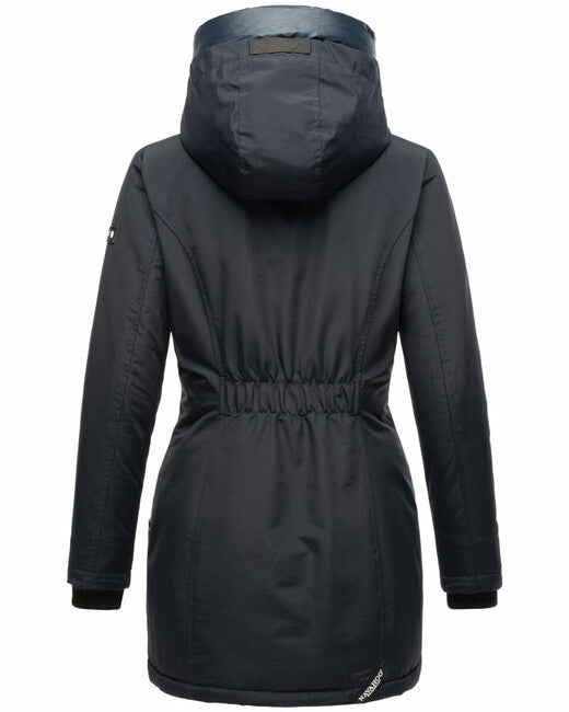 Navahoo Women's Winter Jacket with Hood Blizzardstorm, Navy Blue