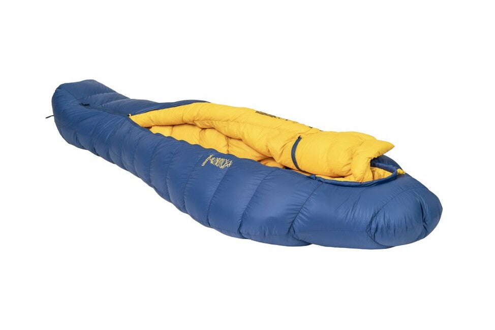 Patizon Ultralight G400 Three-Season Sleeping Bag S Left, Navy/Gold