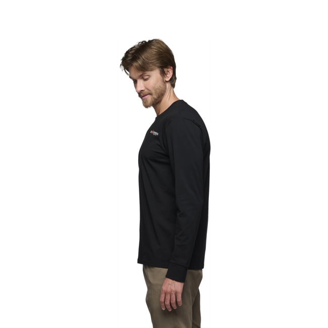 Black Diamond Men's Long Sleeve Heritage Wordmark T-Shirt, Black