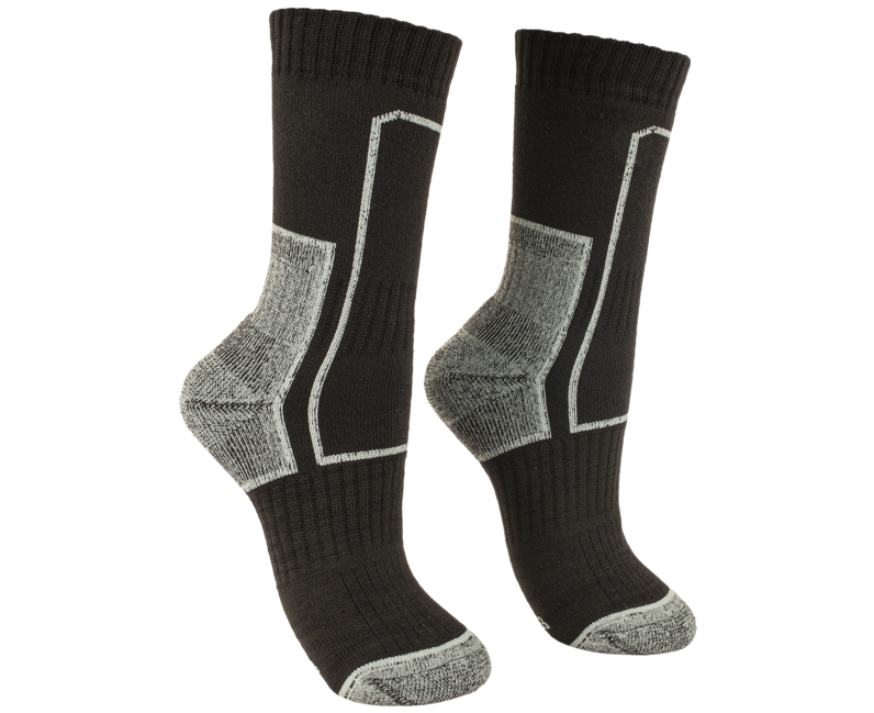 Bennon Trek Sock Trekking Socks, Black/Grey