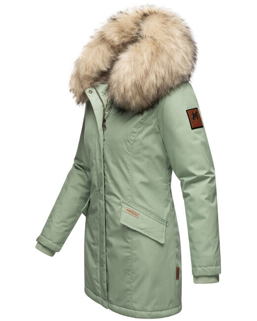 Navahoo Women's Winter Jacket with Hood and Fur Cristal
