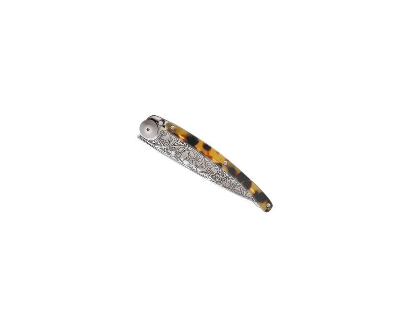 Deejo Tattoo Turtle Art Nouveau Folding Knife