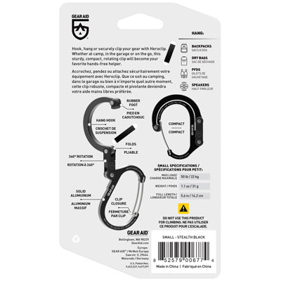 GearAid Carabiner, Black, S