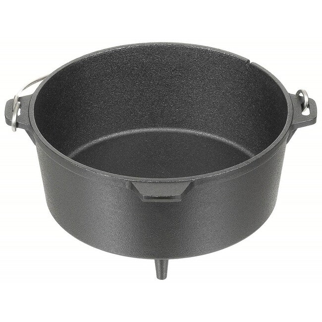 Fox Outdoor Dutch Oven Camping Pot, Cast Iron, 3.8L