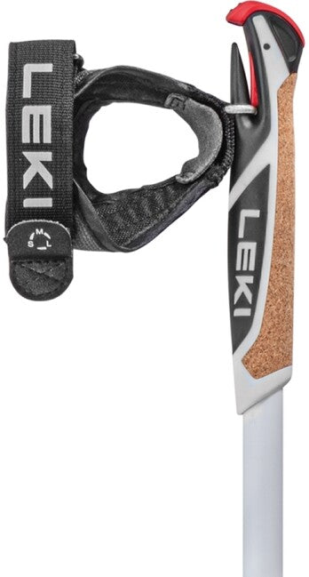 LEKI Spin Shark SL Ραβδοί Nordic Walking, λευκό-καπνώδες πράσινο-σκούρο ανθρακίτη, 100 - 130 cm