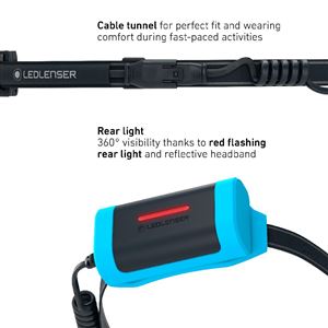 LEDLENSER NEO9R Φακός Κεφαλής, ΜΑΥΡΟ-ΓΚΡΙ