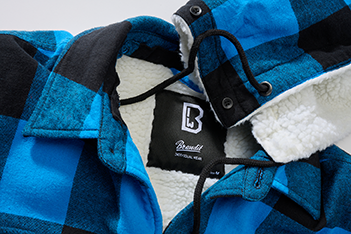 Brandit Lumber Hoodie Jacket, Black/Navy Blue