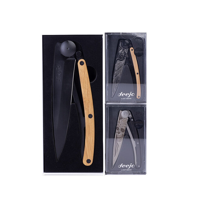 Deejo Giant Folding Knife, Black