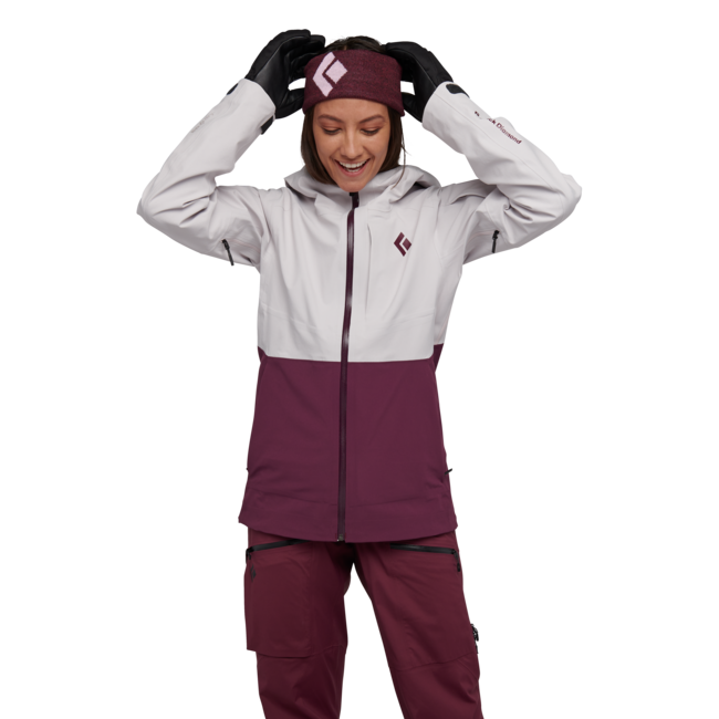 Black Diamond Women's Recon Stretch Ski Shell, Ice Pink-Blackberry