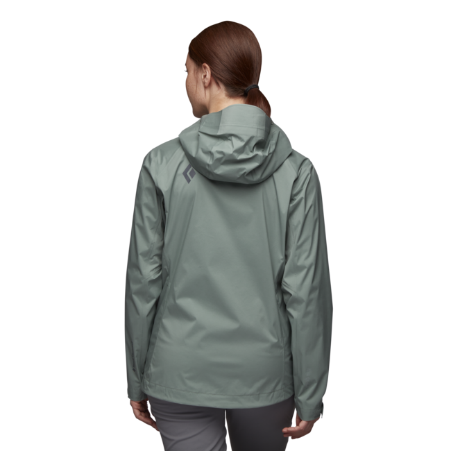 Black Diamond Women's Stormline Stretch Rain Shell, Laurel Green