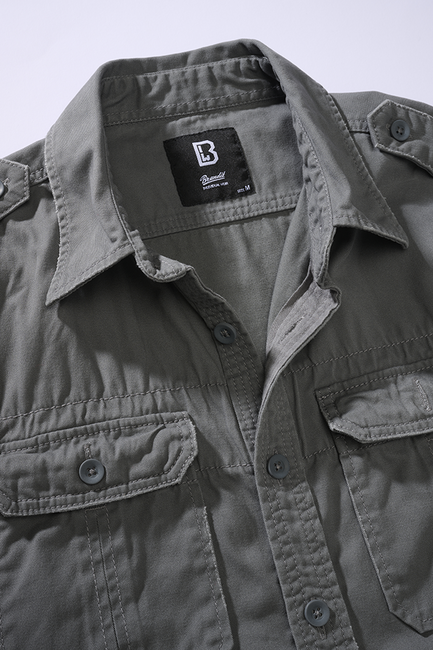 Brandit Vintage Shirt, Charcoal Grey