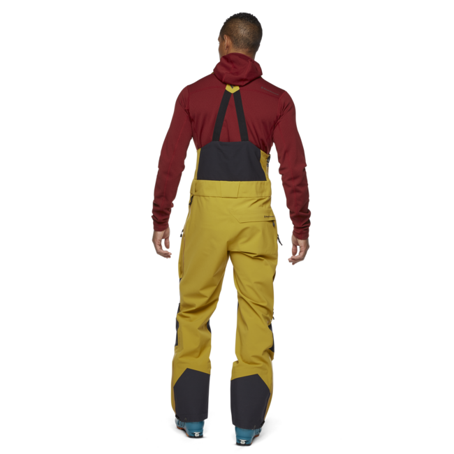 Black Diamond Recon Stretch Bibs Men's Bib Pants, Amber-Black