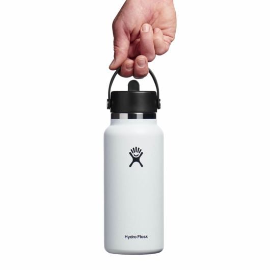 Hydro Flask Θερμός Wide Mouth με Flex Straw Cap 946 ml, Λευκό