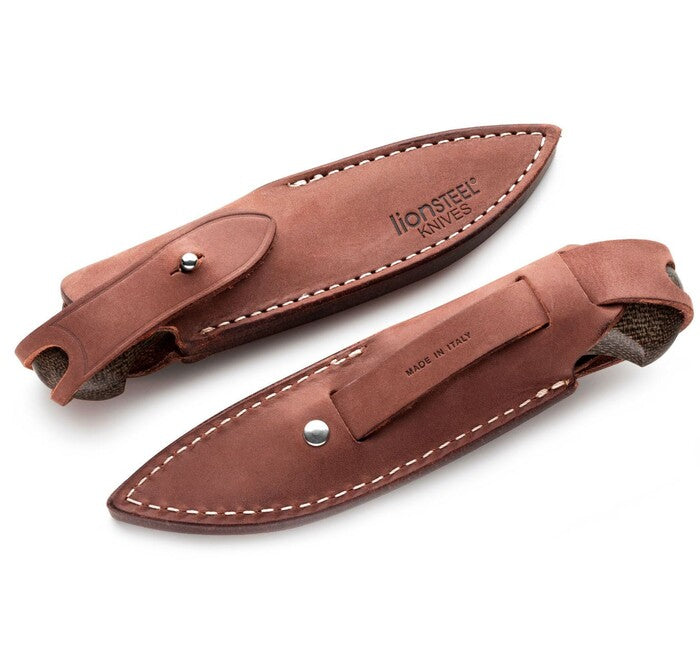Lionsteel WILLY WL1 Fixed Blade Knife with Micarta Handle, Black