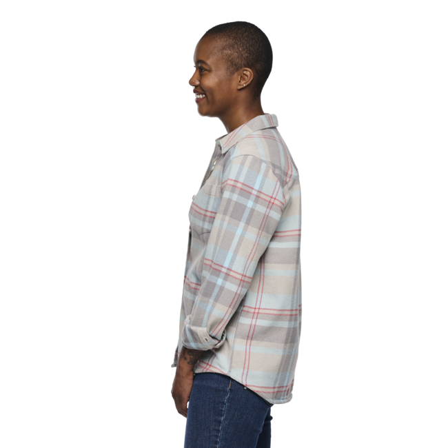 Black Diamond Dámska flanelová košeľa Project Flannel, pewter-belay blue plaid