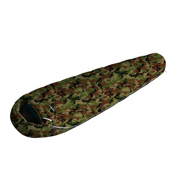 HUSKY Junior Army Synthetic Three-Season Kids Sleeping Bag -10°C, Green