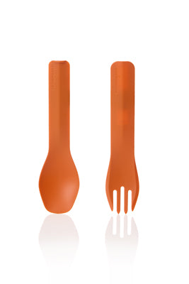 Humangear GoBites BIO DUO Utensils, Orange