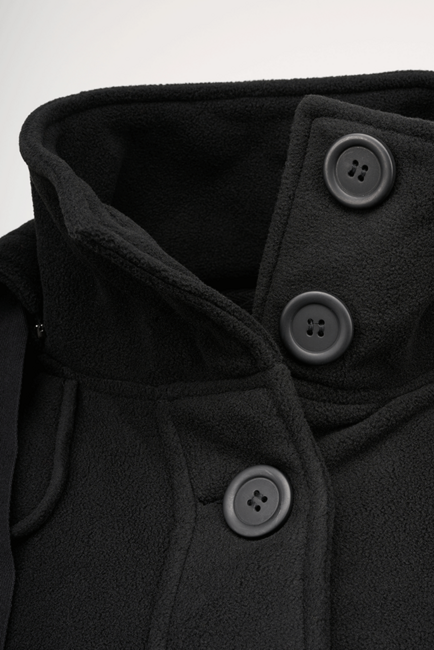Brandit Women's Square Fleece Jacket, Black